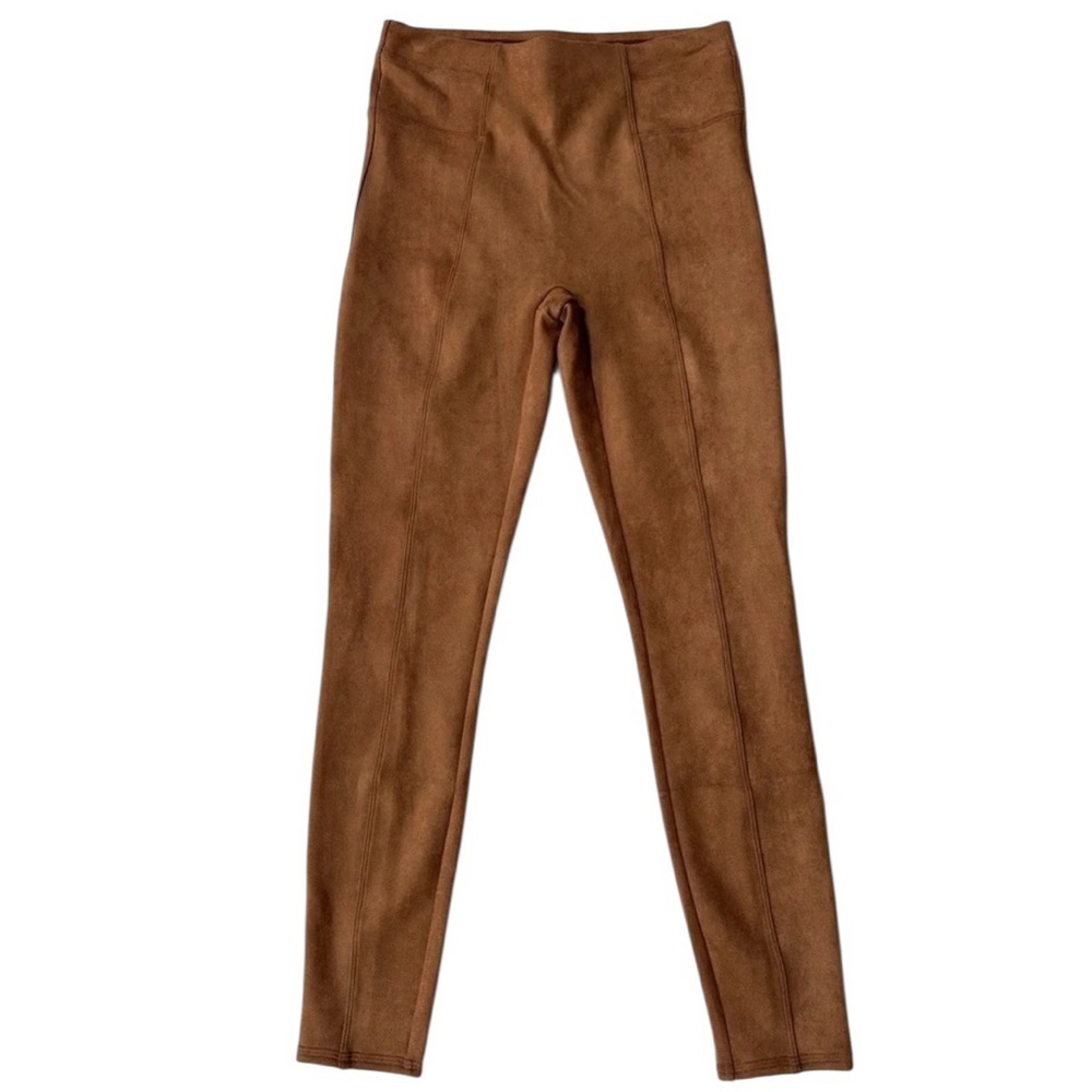Spanx | Faux Suede Leggings in Rich Camel, Size Medium